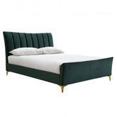 Flora Fabric Grey Upholstered Bed - Small Double, Double or King - Pendle Village Furniture